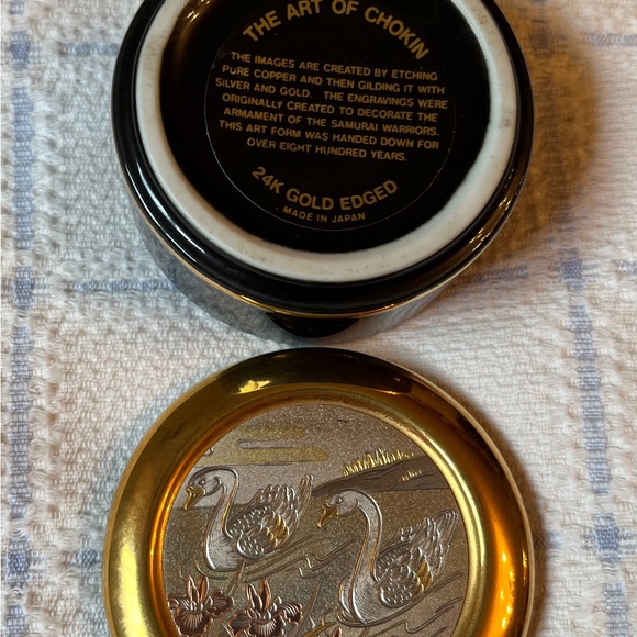 Vintage Chokin 24K Gold Edged~Jewelry/Trinket Box - Picture 3 of 5